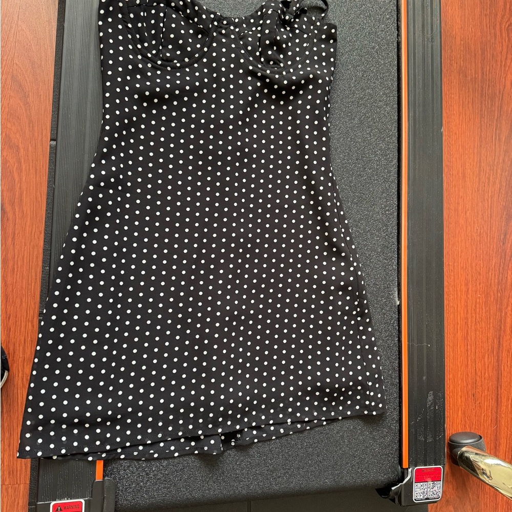 Edikted Block Mini Polka Dot Dress
